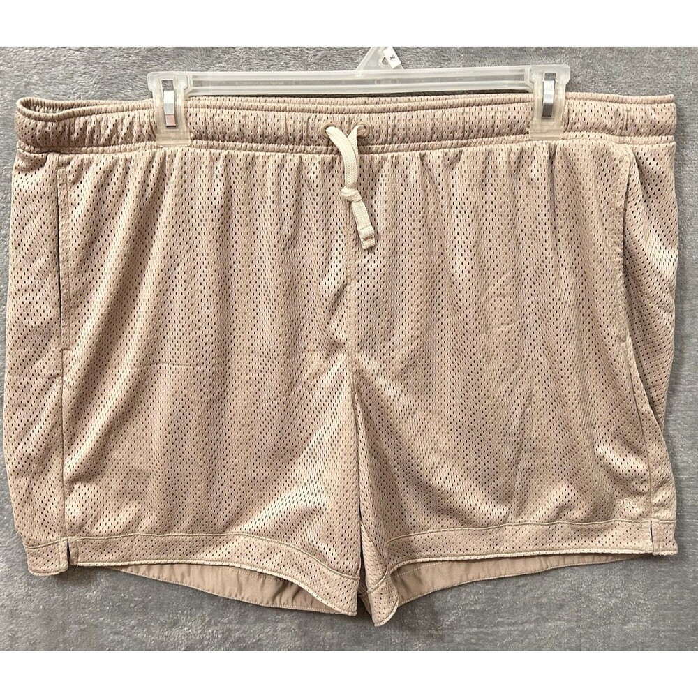 DSG Men's 6" Mesh Rec Shorts, Khaki, Size 2XL New